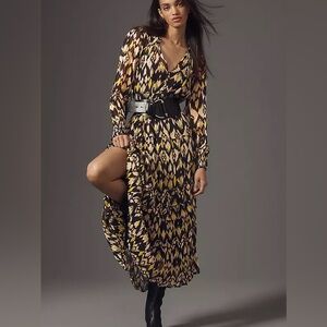 Anthropologie The Marais Printed Chiffon Maxi Dress In Assorted